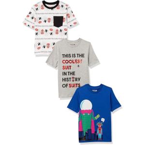 imageAmazon Essentials Disney  Marvel  Star Wars Boys and Toddlers ShortSleeve TShirts Previously Spotted Zebra MultipacksMarvel Spiderman Misterio