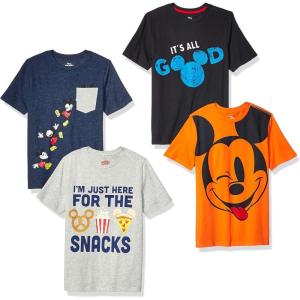 imageAmazon Essentials Disney  Marvel  Star Wars Boys and Toddlers ShortSleeve TShirts Previously Spotted Zebra MultipacksNavyGreyOrangeMickey Snacks