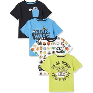 imageAmazon Essentials Disney  Marvel  Star Wars Boys and Toddlers ShortSleeve TShirts Previously Spotted Zebra MultipacksStar WarsDonut