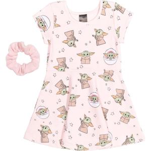 imageSTAR WARS Baby Yoda French Terry Skater Dress Infant to Big KidPink
