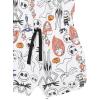 imageAmazon Essentials Disney  Marvel  Star Wars  Frozen  Princess Girls and Toddlers Knit Sleeveless Rompers Pack of 2Grey White Doodles