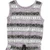 imageAmazon Essentials Disney  Marvel  Star Wars  Frozen  Princess Girls and Toddlers Knit Sleeveless Rompers Pack of 2Grey White Doodles