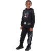 imageSTAR WARS Darth Vader Boba Fett The Mandalorian Fleece Pullover Hoodie and Pants Outfit Set Little Kid to Big KidBlack