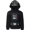 imageSTAR WARS Darth Vader Boba Fett The Mandalorian Fleece Pullover Hoodie and Pants Outfit Set Little Kid to Big KidBlack