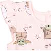 imageSTAR WARS The Mandalorian The Child Girls Sleeveless Romper Infant to Big KidPink