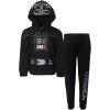 imageSTAR WARS Darth Vader Boba Fett The Mandalorian Fleece Pullover Hoodie and Pants Outfit Set Little Kid to Big KidBlack