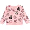 imageSTAR WARS French Terry Sweatshirt Infant to Big Kid Sizes 12 Months  1820Bubblegum Pink