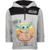 imageSTAR WARS The Mandalorian The Child Fleece Half Zip Hoodie Infant to Big KidGray
