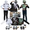 imageStar Wars The Mandalorian Official Youth DressUp Box  Tops Gloves and Masks of The Mandalorian Boba Fett and Stormtrooper Multi