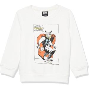 imageAmazon Essentials Disney  Marvel  Star Wars Boys and Toddlers Fleece Pullover Crew SweatshirtMarvel Thor