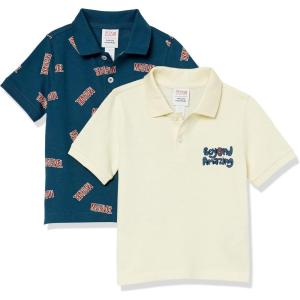 imageAmazon Essentials Disney  Marvel  Star Wars Boys and Toddlers ShortSleeve Pique Polo Shirts Pack of 2Marvel Spiderman