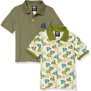 imageAmazon Essentials Disney  Marvel  Star Wars Boys and Toddlers ShortSleeve Pique Polo Shirts Pack of 2Star Wars Vader