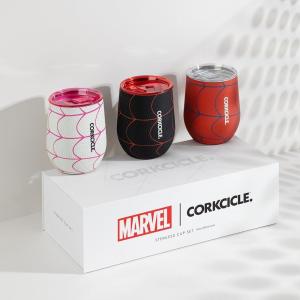 imageCorkcicle Star Wars Droids Gift Set BB8 R2D2 and C3PO Insulated Stainless Steel Cups with Lids Keeps Beverages Chilled for 9 Hours 12 oz Pack of 3 BundleSpiderman Set of 3