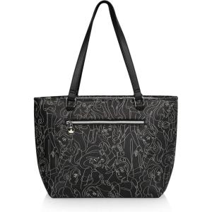 imagePICNIC TIME Disney Lilo ampamp Stitch Uptown Cooler Tote Bag Insulated Lunch Bag Stylish Beach Bag Soft Cooler BlackDisney Princess Pattern  Black
