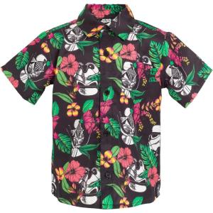 imageSTAR WARS Stormtrooper Darth Vader Hawaiian Button Down Shirt Toddler to Big KidBlack