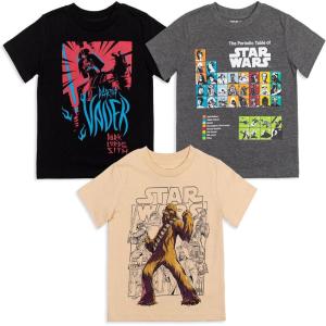 imageSTAR WARS The Mandalorian Darth Vader Chewbacca Stormtrooper 3 Pack TShirts Infant to Big KidBlackCharcoalBeige
