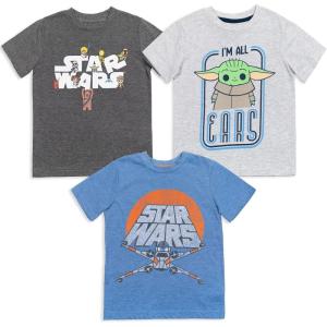 imageSTAR WARS The Mandalorian Darth Vader Chewbacca Stormtrooper 3 Pack TShirts Infant to Big KidBlackGrayBlue