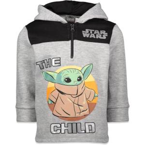imageSTAR WARS The Mandalorian The Child Fleece Half Zip Hoodie Infant to Big KidGray