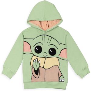 imageSTAR WARS The Mandalorian The Child Fleece Pullover Hoodie Little Kid to Big KidGreen
