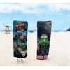 imageJay Franco Star Wars Kids Bath Pool Beach Towel  Super Soft ampamp Absorbent 100 Cotton Towel Measures 28 x 58 Features R2D2 C3PO Stormtrooper ampamp Boba FettMulti  Monster Jam