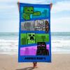imageJay Franco Star Wars Kids Bath Pool Beach Towel  Super Soft ampamp Absorbent 100 Cotton Towel Measures 28 x 58 Features R2D2 C3PO Stormtrooper ampamp Boba FettMulti  Minecraft