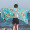 imageJay Franco Star Wars The Mandalorian Kids Bath Pool Beach Towel  Super Soft ampamp Absorbent Baby Yoda Grogu 100 Cotton Towel Measures 28 x 58Blue  Mandalorian 01