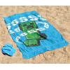 imageJay Franco Star Wars The Mandalorian Kids Bath Pool Beach Towel  Super Soft ampamp Absorbent Baby Yoda Grogu 100 Cotton Towel Measures 28 x 58Blue  Minecraft 01