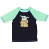 imageSTAR WARS The Mandalorian The Child Pullover Rash Guard and Swim Trunks Outfit Set Little Kid to Big KidBlack