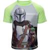 imageSTAR WARS The Mandalorian The Child Pullover Rash Guard and Swim Trunks Outfit Set Little Kid to Big KidGray  Green