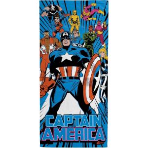 imageJay Franco Star Wars Kids Bath Pool Beach Towel  Super Soft ampamp Absorbent 100 Cotton Towel Measures 28 x 58 Features R2D2 C3PO Stormtrooper ampamp Boba FettBlue  Captain America