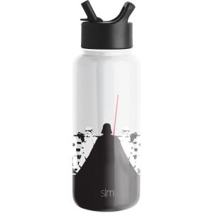 imageSimple Modern Disney Mickey Mouse Water Bottle with Straw Lid Vacuum Insulated Stainless Steel Metal Thermos  Gifts for Women Men Reusable Leak Proof Flask  Summit Collection  32oz Iconic MickeyStar Wars The Dark Side