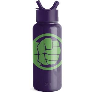 imageSimple Modern Disney Mickey Mouse Water Bottle with Straw Lid Vacuum Insulated Stainless Steel Metal Thermos  Gifts for Women Men Reusable Leak Proof Flask  Summit Collection  32oz Iconic MickeyMarvel Hulk Smash