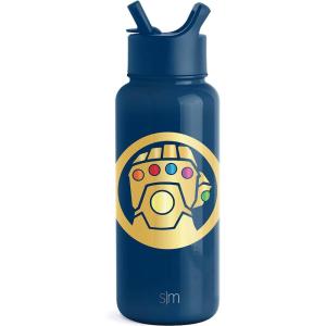 imageSimple Modern Disney Mickey Mouse Water Bottle with Straw Lid Vacuum Insulated Stainless Steel Metal Thermos  Gifts for Women Men Reusable Leak Proof Flask  Summit Collection  32oz Iconic MickeyMarvel Thanos Infinity