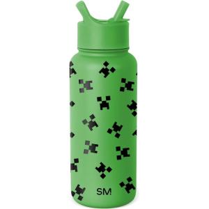 imageSimple Modern Disney Mickey Mouse Water Bottle with Straw Lid Vacuum Insulated Stainless Steel Metal Thermos  Gifts for Women Men Reusable Leak Proof Flask  Summit Collection  32oz Iconic MickeyMinecraft Creeper