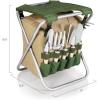 imagePicnic TIME Star Wars Mandalorian Grogu Gardener 5 Piece Gardening Tools Set with Garden Stool Gardening Gifts Garden Tool Set Olive Green with Beige AccentsDisney Mickey Mouse  Olive Green with Beige Accents