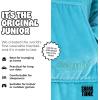 imageTHE COMFY Original Jr  Sherpa Lined Microfiber Fleece Wearable Blanket for Kids Oversized Design with Hood and Pocket from Shark Tank Warm and Cozy Gifts for ChildrenAqua