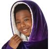 imageTHE COMFY Original Jr  Sherpa Lined Microfiber Fleece Wearable Blanket for Kids Oversized Design with Hood and Pocket from Shark Tank Warm and Cozy Gifts for ChildrenGalaxy