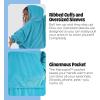 imageTHE COMFY Original Jr  Sherpa Lined Microfiber Fleece Wearable Blanket for Kids Oversized Design with Hood and Pocket from Shark Tank Warm and Cozy Gifts for ChildrenAqua
