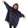 imageTHE COMFY Original Jr  Sherpa Lined Microfiber Fleece Wearable Blanket for Kids Oversized Design with Hood and Pocket from Shark Tank Warm and Cozy Gifts for ChildrenBlue