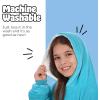 imageTHE COMFY Original Jr  Sherpa Lined Microfiber Fleece Wearable Blanket for Kids Oversized Design with Hood and Pocket from Shark Tank Warm and Cozy Gifts for ChildrenAqua