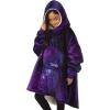 imageTHE COMFY Original Jr  Sherpa Lined Microfiber Fleece Wearable Blanket for Kids Oversized Design with Hood and Pocket from Shark Tank Warm and Cozy Gifts for ChildrenGalaxy