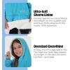 imageTHE COMFY Original Jr  Sherpa Lined Microfiber Fleece Wearable Blanket for Kids Oversized Design with Hood and Pocket from Shark Tank Warm and Cozy Gifts for ChildrenAqua