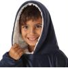 imageTHE COMFY Original Jr  Sherpa Lined Microfiber Fleece Wearable Blanket for Kids Oversized Design with Hood and Pocket from Shark Tank Warm and Cozy Gifts for ChildrenBlue
