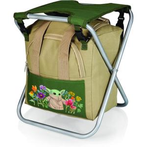 imagePicnic TIME Star Wars Mandalorian Grogu Gardener 5 Piece Gardening Tools Set with Garden Stool Gardening Gifts Garden Tool Set Olive Green with Beige AccentsStar Wars Mandalorian Grogu  Olive Green With Beige Accents
