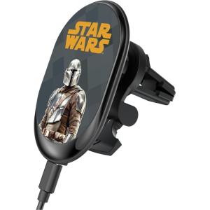 imageStar Wars Princess Leia Organa Color Block 15Watt Wireless Mag Car ChargerDin Djarin