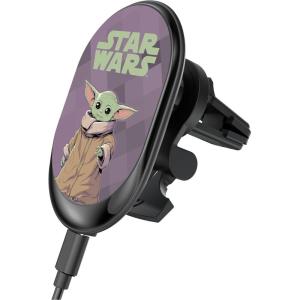 imageStar Wars Princess Leia Organa Color Block 15Watt Wireless Mag Car ChargerGrogu