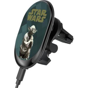 imageStar Wars Princess Leia Organa Color Block 15Watt Wireless Mag Car ChargerYoda
