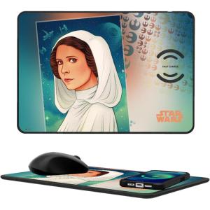 imageStar Wars The Mandalorian Grogu Portrait 15Watt Wireless Charger and Mouse PadPrincess Leia Organa