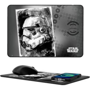 imageStar Wars The Mandalorian Grogu Portrait 15Watt Wireless Charger and Mouse PadStormtrooper
