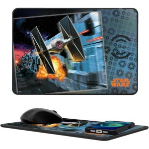 imageStar Wars The Mandalorian Grogu Portrait 15Watt Wireless Charger and Mouse PadTIE Fighter